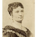 Ritka! Dr. Heid műterme, Pest, elegáns nő portréja, gyönyörű haj, monarchia, 1867, 1860-as évek, Eredeti CDV, vizitkártya fotó.  