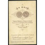 Ritka! Dr. Heid műterme, Pest, elegáns nő portréja, gyönyörű haj, monarchia, 1867, 1860-as évek, Eredeti CDV, vizitkártya fotó.  