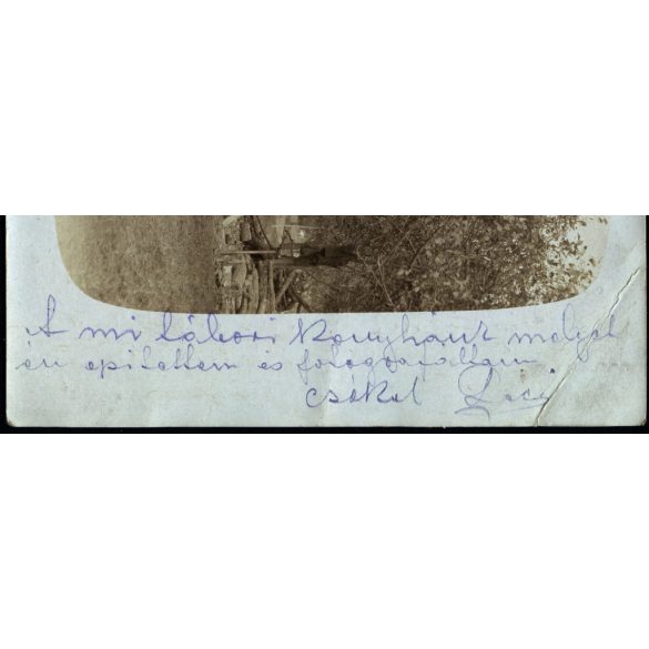 Tábori posta, magyar katonák szerb parasztokkal, Pétervárad, tábori konyha, Szinte László, egyenruha, 1. világháború, egyenruha, monarchia, 1910-es évek, Eredeti fotó, lebélyegzett papírkép.  