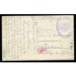 Tábori posta, magyar katonák szerb parasztokkal, Pétervárad, tábori konyha, Szinte László, egyenruha, 1. világháború, egyenruha, monarchia, 1910-es évek, Eredeti fotó, lebélyegzett papírkép.  