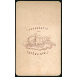 Ereös et Sinic műterem, elegáns hölgy portréja, főkötő, monarchia, 1860-as évek, Eredeti CDV, vizitkártya fotó. 