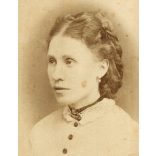 N. Stockmann műterem, Pancsova (Bécs), Vajdaság, elegáns hölgy portréja monarchia, 1860-as évek, Eredeti CDV, vizitkártya fotó.   