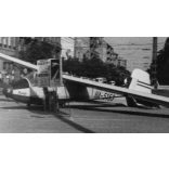 Vitorlázó repülőgép a városban, Budapest, Móric Zsigmond körtér, különös, jármű, közlekedés, szocializmus, 1960-as évek, Eredeti fotó, papírkép.   