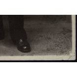 Schaffer Gyula udvari fényképész műterme, Budapest, magyar katona egyenruhában, Horthy-korszak, 1930-as évek, Eredeti fotó, hátulján feliratozott, mélynyomóval jelzett papírkép.