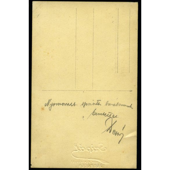Szipál M. Károly műterme, Debrecen, elegáns fiatal férfi portréja, bajusz,  1930-as évek, Horthy-korszak. Eredeti fotó, hátulján feliratozott, mélynyomóval jelzett papírkép.