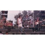 Beatrice együttes a legendás Fekete bárányok koncerten, Budapest, zene, rock, underground, művészet, Nagy Feró, szocializmus, 1980, 1980-as évek, Eredeti fotó,  papírkép, trafikfotó, hátulján ragasztásnyom, sarka törött.