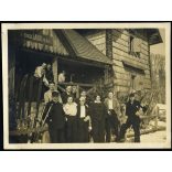 Lajos menedékház Kassa környékén, Felsőtőkés, Felvidék, úri társaság, vendéglátás, turizmus, kirándulók, Horthy-korszak, 1930-as évek, Eredeti fotó, papírkép.  