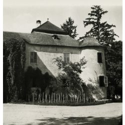   Főúri kastély, Kéked, Melczer-várkastély udvara, Horthy-korszak, Borsod-Abaúj-Zemplén megye, 1930-as évek, Eredeti fotó, papírkép.  