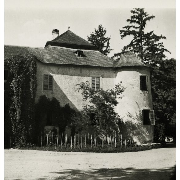Főúri kastély, Kéked, Melczer-várkastély udvara, Horthy-korszak, Borsod-Abaúj-Zemplén megye, 1930-as évek, Eredeti fotó, papírkép.  