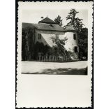 Főúri kastély, Kéked, Melczer-várkastély udvara, Horthy-korszak, Borsod-Abaúj-Zemplén megye, 1930-as évek, Eredeti fotó, papírkép.  