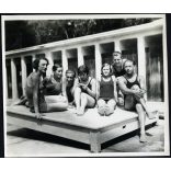 Fürdőruhában, Debrecen, fiatalok a strandon, Horthy-korszak, 1930-as évek, Eredeti fotó, papírkép. 