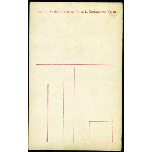 Central Verkaufs Bureau, Bécs, bukovinai székelyek, csángók felvonulása népviseletben, bikafejes zászlóval, császári tiszteletadás, Erdély, osztrák-magyar monarchia, 1900-as évek, Eredeti fotó, hátulján jelzett papírkép, sokszorosított képeslap-fotó.
