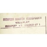 Budapesti Miniatűr Fényképészeti Vállalat, Budapest, bajuszos férfi portréja, monarchia, 1910-es évek, fotó-fülke, fotó automata, enyveshát. Eredeti fotó, pecséttel jelzett papírkép.  