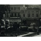 A magyar Honvédség bevonulása, Kassa (Felvidék), kirakatok, üzletek, reklámok, magyar katonatisztek, egyházi vezetők, autó, jármű, közlekedés, Horthy-korszak, 1938, 1930-as évek, Eredeti fotó, papírkép.   