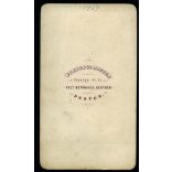 Borsos és Doctor műterem,  Pest (Budapest), elegáns bajuszos-szakállas úr magyaros ruhában, monarchia, 1860-es évek, Eredeti CDV, vizitkártya fotó.  