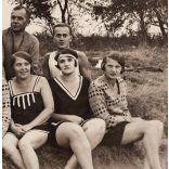 Úri társaság fürdőruhában, sport, strand, kirándulás, Horthy-korszak, 1930-as évek, Eredeti fotó, papírkép. 