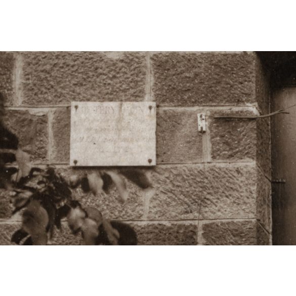 Úri társaság a menedékháznál, Dobogókő, Eötvös Lóránd Menedékház, dr Téry Ödön emléktábla, túra, kirándulás, Horthy-korszak, 1930-as évek, Eredeti fotó, papírkép.  