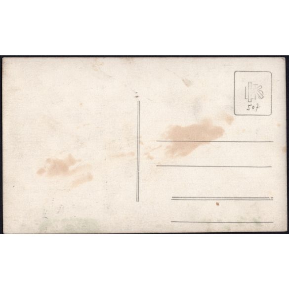 Úri társaság a menedékháznál, Dobogókő, Eötvös Lóránd Menedékház, dr Téry Ödön emléktábla, túra, kirándulás, Horthy-korszak, 1930-as évek, Eredeti fotó, papírkép.  