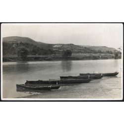   Túrázók kenuval a Dunán, Szentendrei-sziget, folyó, csónak, jármű, közlekedés, Horthy-korszak, 1930-as évek, Eredeti fotó, papírkép.   méret megközelítőleg (centiméterben): 8.5 x 13.5 Használt! Eredeti nagyítás! Nem reprint, nem másolat. Nem ragaszto