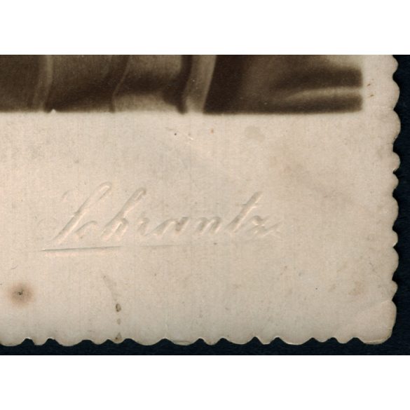 Magyar férfi pénzügyőr egyenruhában, Nagykanizsa, helytörténet, Horthy-korszak, 1935, 1930-as évek, Eredeti fotó, hátulján feliratozott papírkép.  