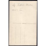 ifj. Katzer Aladár vöröskeresztes magyar egyenruhában, katona, 1947, 1940-es évek, Eredeti fotó, hátulján feliratozott papírkép.