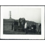 Épül a csata emlékműve, Pákozd, teherautó, helytörténet, kommunizmus, 1950-es évek, Eredeti fotó, papírkép.   