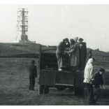 Épül a csata emlékműve, Pákozd, teherautó, helytörténet, kommunizmus, 1950-es évek, Eredeti fotó, papírkép.   