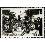 JAWA motorkerékpárok bemutatója, jármű, közlekedés, szocializmus, 1950-es évek, Eredeti fotó, papírkép.  
