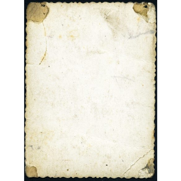 Fiú lemezvillás Csepel motorkerékpáron, jármű, közlekedés, kommunizmus, 1950-es évek, Eredeti fotó, papírkép, kopott állapotban.  