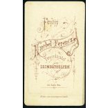 Knebel Ferenc fényirdája, Szombathely, elegáns nő portréja, gyönyörű haj, monarchia, 1860-as évek, Eredeti CDV, vizitkártya fotó.  