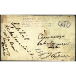 Posfay Andor művészi fényképész, Kispest, fiatal pár magyaros jelmezben, székelyharisnya, bocskor, nemzeti szalag, helytörténet,  Horthy-korszak, 1920-as évek, Eredeti fotó, pecséttel jelzett papírkép.