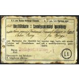 Hegedűs műterem, Rózsahegy, Felvidék,  fiú, Francsek György portréja, Kassa-Oderbergi Vasút (KsOD)  Személyazonossági igazolójegy, a társaság mélynyomó bélyegzőjével ellátva, közlekedés, monarchia, 1913, 1910-es évek, Eredeti CDV, vizitkártya fotó ra