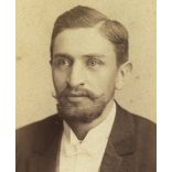 Fekete műterem, Nagyvárad, Erdély, elegáns férfi szakállal, bajusszal, portré, monarchia, 1890-es évek, Eredeti kabinetfotó.  