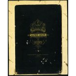 Alfred Adler műterme, Beszterce, Erdély, elegáns férfi szakállal, bajusszal, magyaros ruhában, portré, monarchia, 1880-as évek, Eredeti kabinetfotó eredeti paszpartura ragasztva.  