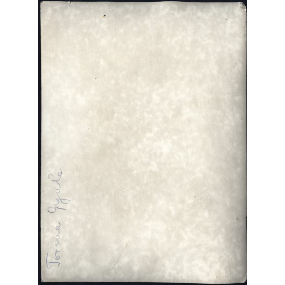 Nagyobb méret, Torma Gyula (Július Torma) magyar származású (cseh születésű) olimpiai bajnok bokszoló, ökölvívó,  sport, Horthy-korszak, 1942, 1940-es évek, Eredeti hátulján feliratozott fotó, papírkép, felülete foltos.