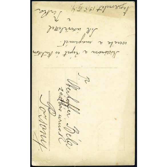 Kabáth Vilmos műterme, Nagyszombat, Felvidék, elegáns nő kalapban, retikül, kesztyű, monarchia, 1915, 1910-es évek, Eredeti fotó, hátulján feliratozott, mélynyomóval jelzett papírkép.   