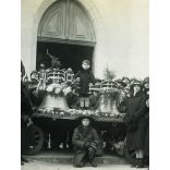 Posfay Andor művészi fényképész, Kispest, központi református templom, harangszentelés, cserkész, egyház, vallás, ünnep, helytörténet, 1928. október 20, Horthy-korszak, 1920-as évek, Eredeti pecséttel jelzett fotó, papírkép, hátulján feliratozva.