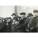 Posfay Andor művészi fényképész, Kispest, központi református templom, harangszentelés, cserkész, egyház, vallás, ünnep, helytörténet, 1928. október 20, Horthy-korszak, 1920-as évek, Eredeti pecséttel jelzett fotó, papírkép, hátulján feliratozva.