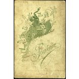 Lakatos A. fényképész műterme, Jászapáti, lányok virággal, egyszerű háttér, néprajz, helytörténet, monarchia, 1900-as évek, Eredeti kabinetfotó, ritka műterem.  