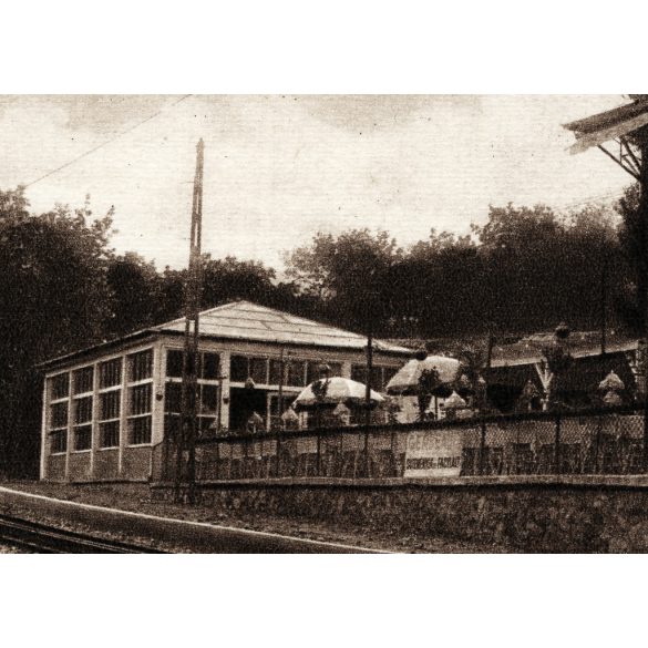 Áldor Dezső felvétele, Dréher nagyvendéglő és kávéház, Svábhegy, Budapest, söröző, étterem, vendéglátás,  Horthy-korszak, helytörténet, 1920-as évek, Eredeti képeslap fotó, papírkép.