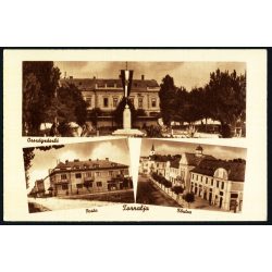   Országzászló, Tornalja, Felvidék, posta, Fő utca,  Horthy-korszak, helytörténet, 1940-es évek, Eredeti képeslap fotó, papírkép.  