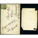 2 darab fotó, elegáns nő Csák (?) Ilonka karosszékben, az egyik fotón az „M. K. Honvéd Ludovika Akadémia Parancsnokság” bélyegző,  monarchia, , 1909, 1900-as évek, Eredeti fotók, hátulján feliratozott, bélyegzővel ellátott, aláírt papírképek.   