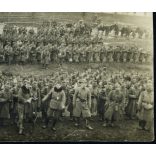 A II. zászlóalj, olasz front (?), Isonzó (?), 1. világháború, fegyver, egyenruha, monarchia, 1917. III. 21, 1910-es évek, Eredeti fotó, papírkép, hátulján feliratozott.  