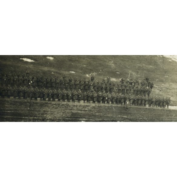 A II. zászlóalj, olasz front (?), Isonzó (?), 1. világháború, fegyver, egyenruha, monarchia, 1917. III. 21, 1910-es évek, Eredeti fotó, papírkép, hátulján feliratozott.  