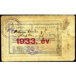 Strandbelépő, uszoda éves igazolvány, Budapest, Balassa Amália későbbi iskolaigazgató aláírása, fürdőruha, Széchenyi fürdő (?) Nemzeti Sportuszoda bélyegző, strand, fürdőruha, Horthy-korszak, 1931-1933, 1930-as évek, Eredeti fotó, papírkép, hátuljára