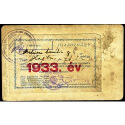   Strandbelépő, uszoda éves igazolvány, Budapest, Balassa Amália későbbi iskolaigazgató aláírása, fürdőruha, Széchenyi fürdő (?) Nemzeti Sportuszoda bélyegző, strand, fürdőruha, Horthy-korszak, 1931-1933, 1930-as évek, Eredeti fotó, papírkép, hátuljára