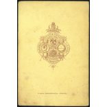 Ritka műterem, M. Letzter műterme, Zombor, Vajdaság, fiatal anya lányával (testvérek?), kézenfogva, monarchia, 1870-es évek, Eredeti kabinetfotó, felülete foltos.  