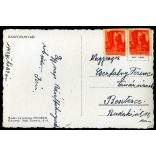 fotosport műterem, Bánffyhunyad, Erdély, városkép, Bossai kalapgyár, vasútállomás, magyar felirat, reklám,  helytörténet, Horthy-korszak, 1940-es évek, Eredeti képeslap fotó, hátulján feliratozott, jelzett papírkép.  