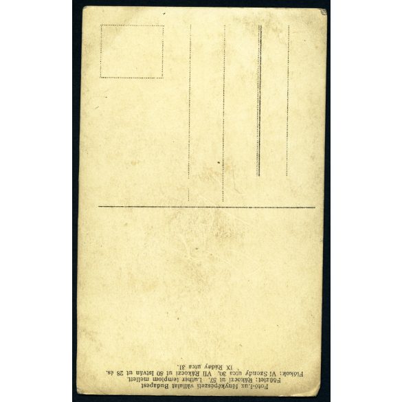 Foto-Lux műterem, Budapest, elegáns házaspár kalapban, bunda, prém, divat, szakáll, monarchia, 1910-es évek, Eredeti fotó, papírkép.  