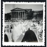 Elsőáldozó lányok, Budapest, Eucharisztikus-világkongresszus, Hősök tere, Városliget, ünnep, egyház, vallás,  Horthy-korszak, helytörténet, 1938, 1930-as évek, Eredeti fotó, papírkép.  